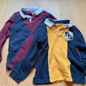 Vintage Gymboree Boys Rugby Shirts Size 7 Preppy Collegiate Colorblock Lot